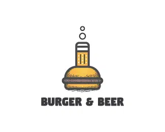 burger beer Clever Logo Designs