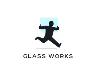 glass works Clever Logo Designs
