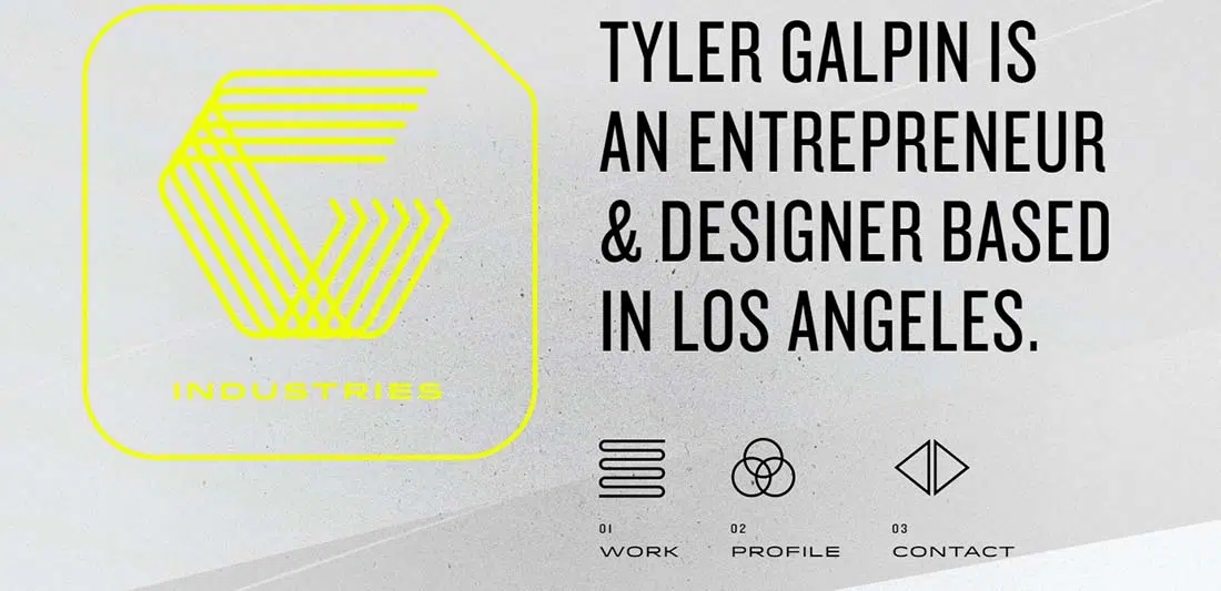 Tyler Galpin Typography websites