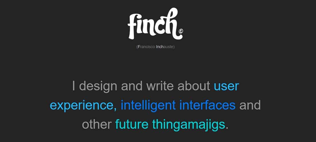Finch Huge Typography