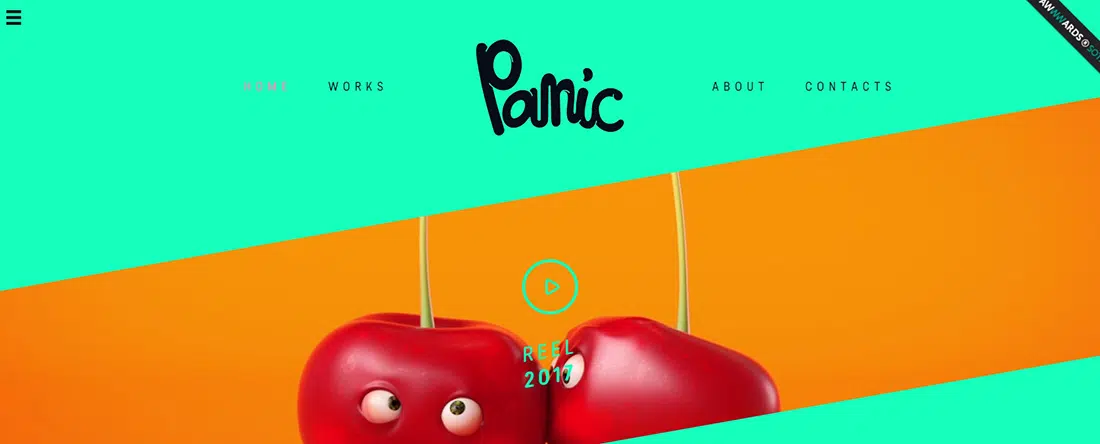 Panic Colourful Website Designs