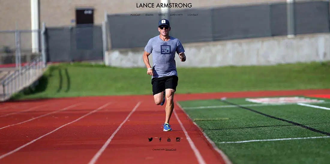 Lance Armstrong athlete websites