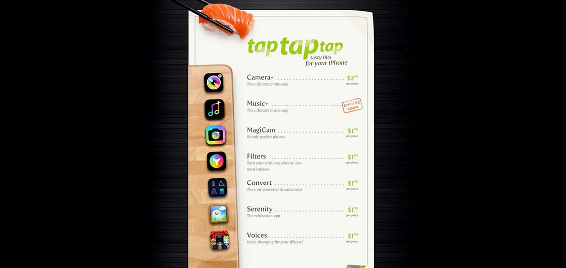 tap tap tap websites with wood texture