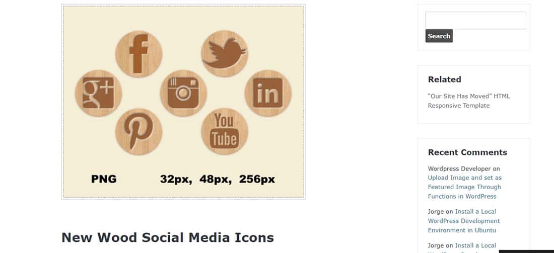 New Wood Social Media Icons