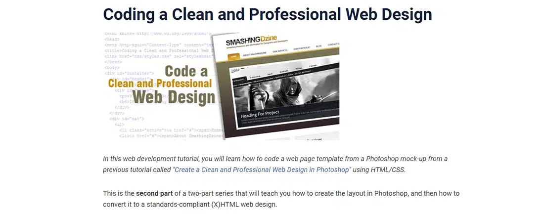 Coding a Clean and Professional Web Design