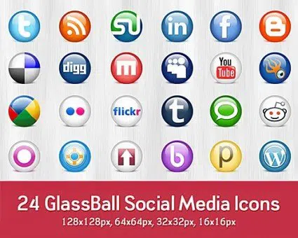 glossy social media icons free