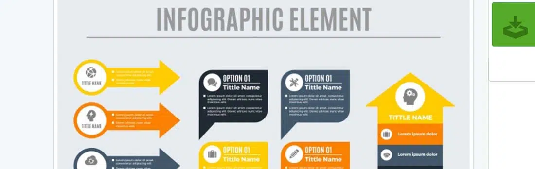 Variety of colored decorative elements for infographics Vector