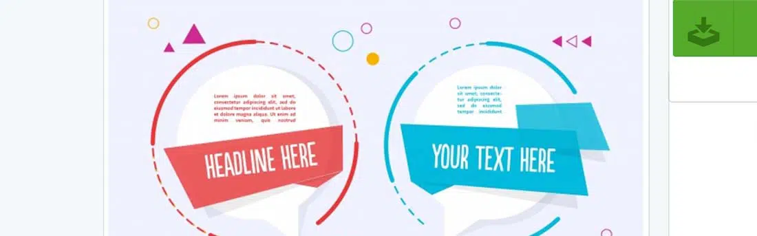 Four colorful text template Vector