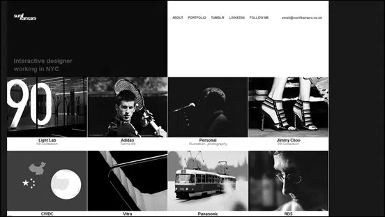 Sunil Kansara Black and White Website