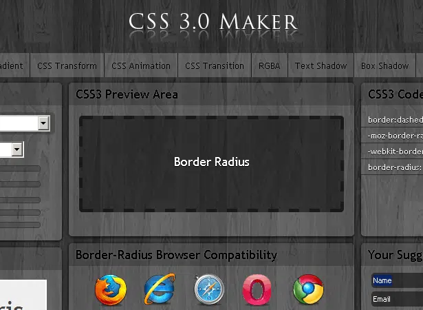 CSS3 Maker free Web Design Tool
