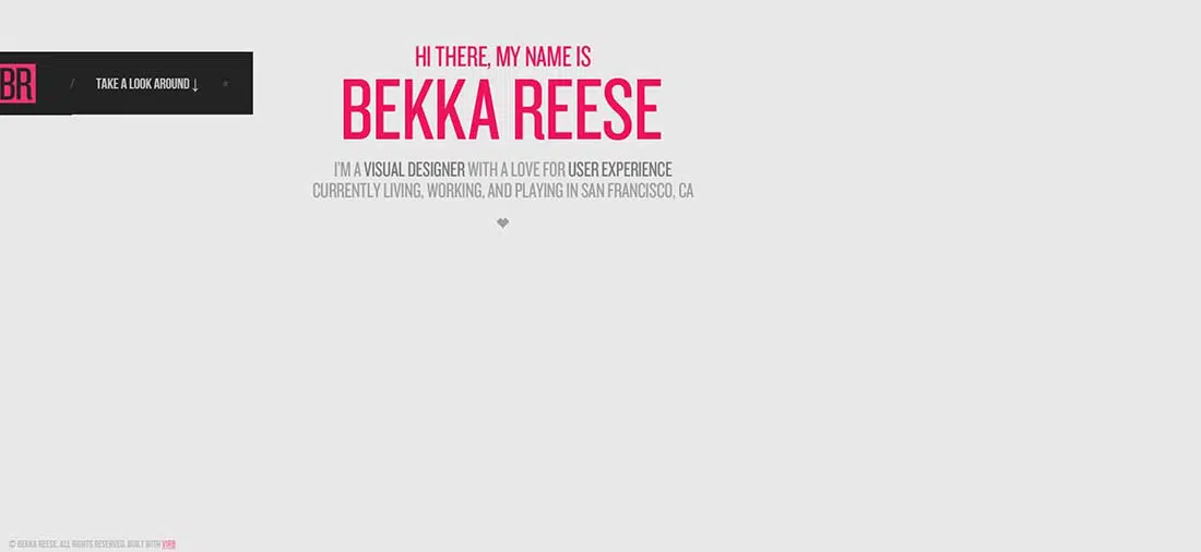 Bekka Reese Minimalist Portfolio Websites