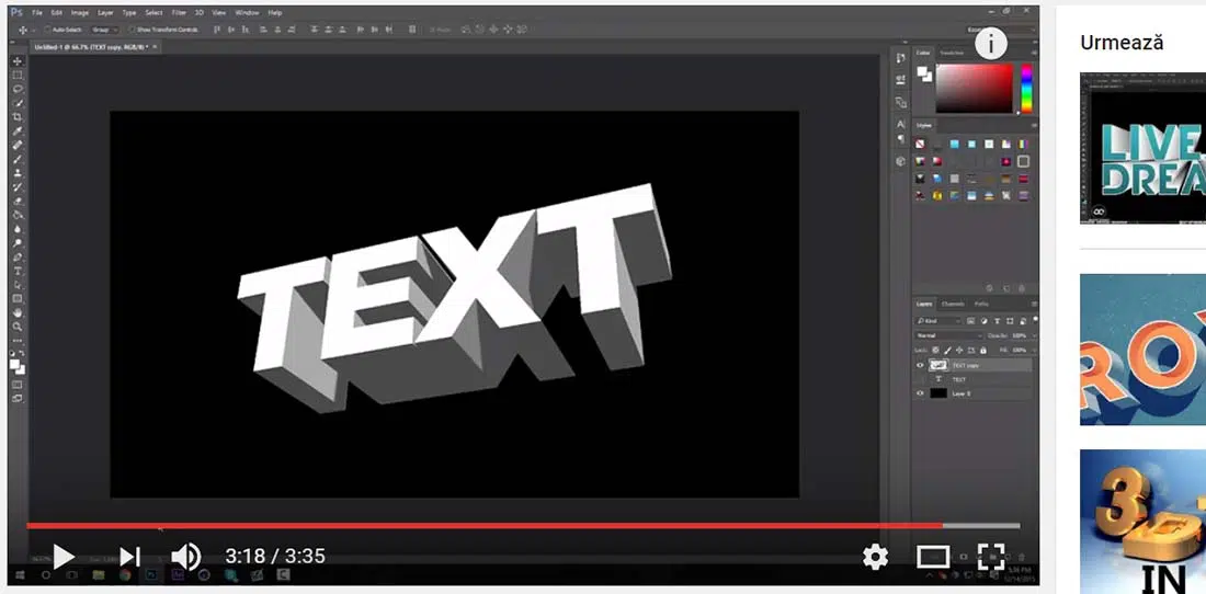 How to Make 3D Text in Photoshop CC 3D Text Effects