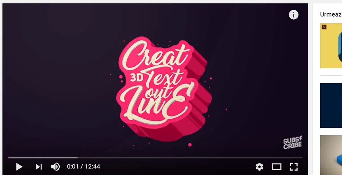 Awesome 3D Lettering Design, Typography 3D Text Effects