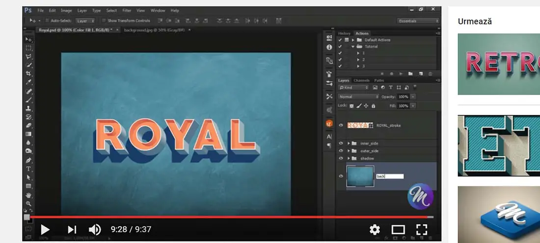 PHOTOSHOP - How to make 3D text effect