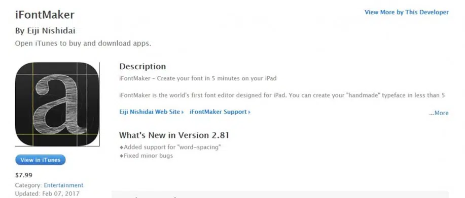 iFontMaker iPad Apps for Designers