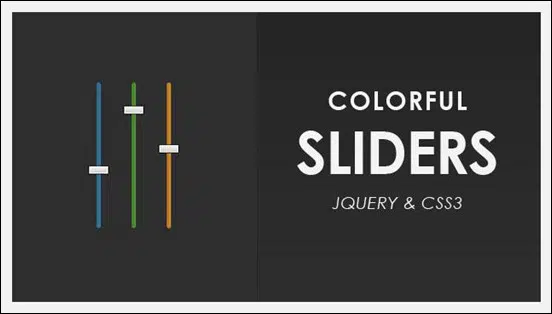 colorful sliders with css and jquery