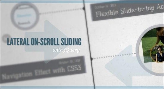 lateral on scroll sliding jquery