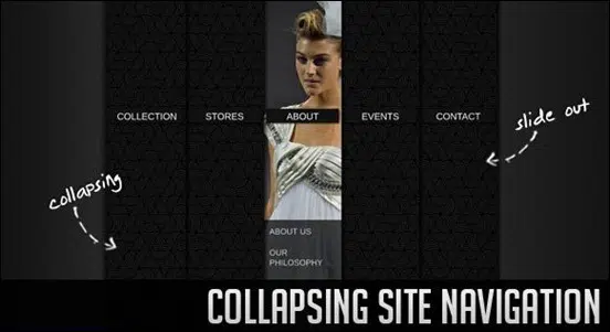 collapsing side navigation jQuery