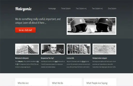 Halcyonic free html template
