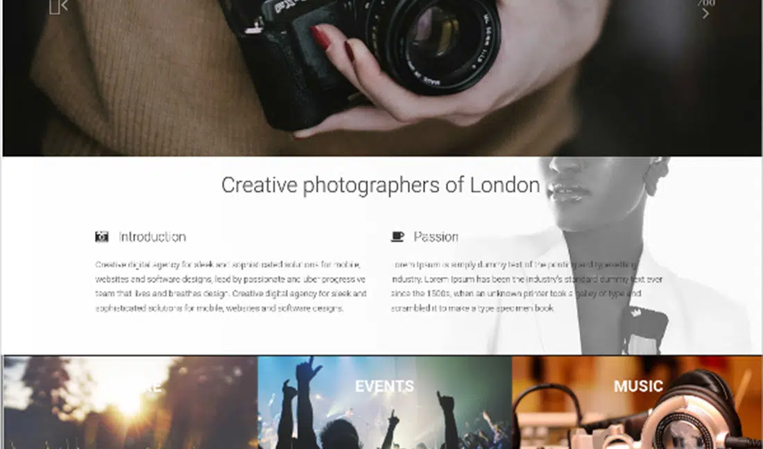 Photography Free CSS Template