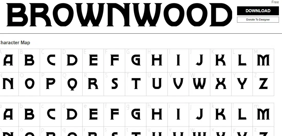 Brownwood Free Retro Fonts