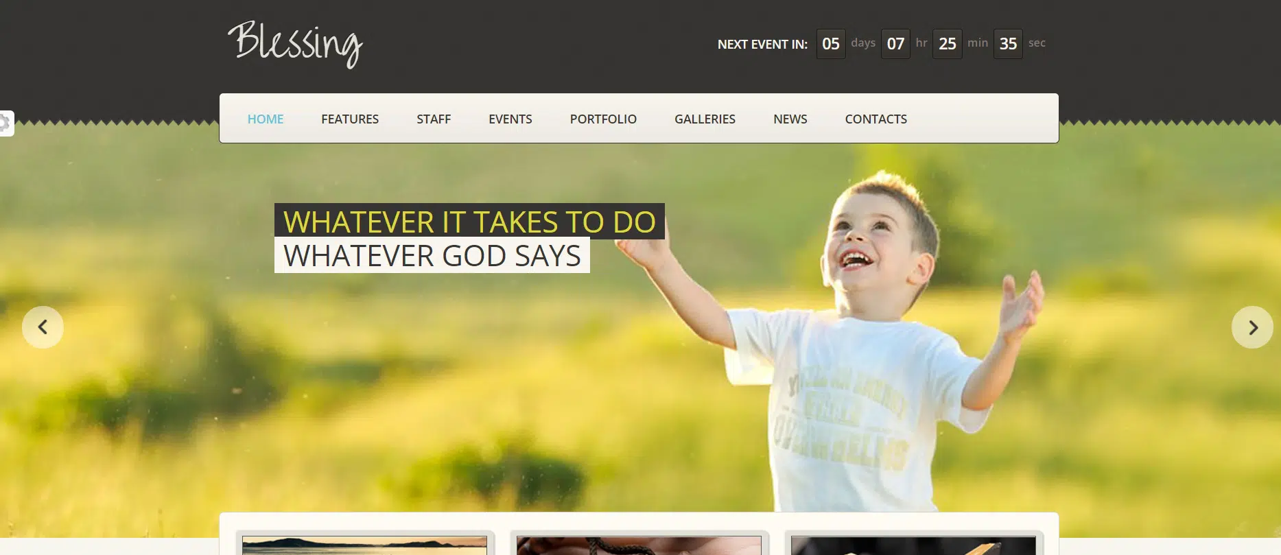 Blessing - Church and Charity website template