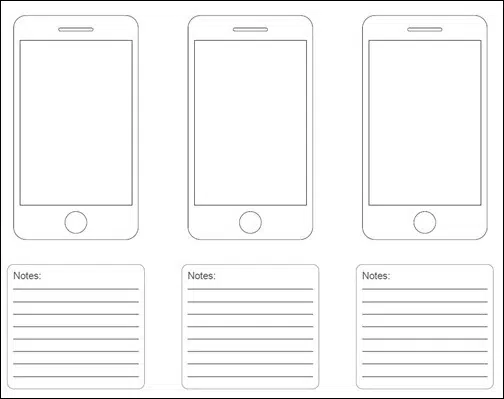 iPhone Wireframe Templates for Sketching