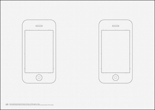 iPhone Application Sketch Template
