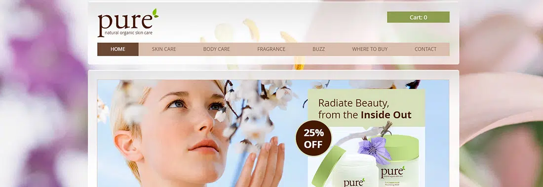 Pure Skincare. Website Template _ WIX