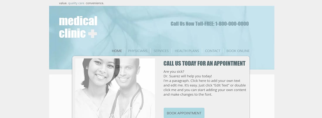Medical Clinic Website Template _ WIX