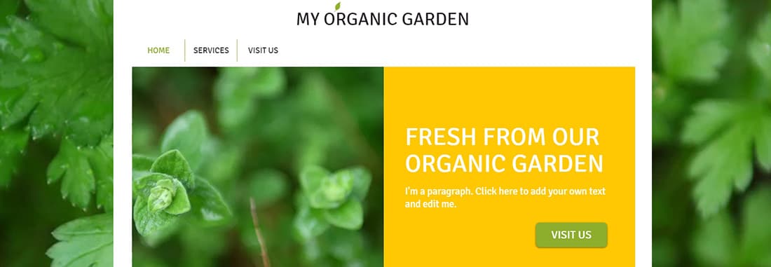 Garden Services Website Template _ WIX
