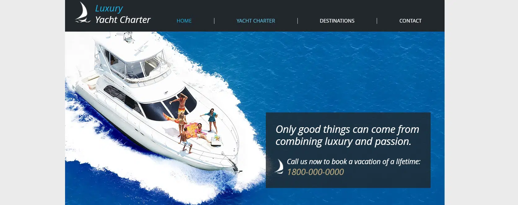Yacht Charters Website Template