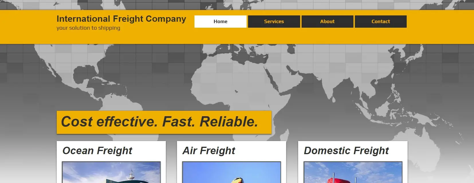 International Freight Website Template