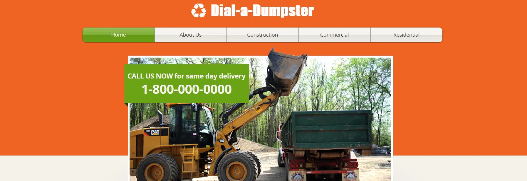 Dumpster - Construction Website  Template