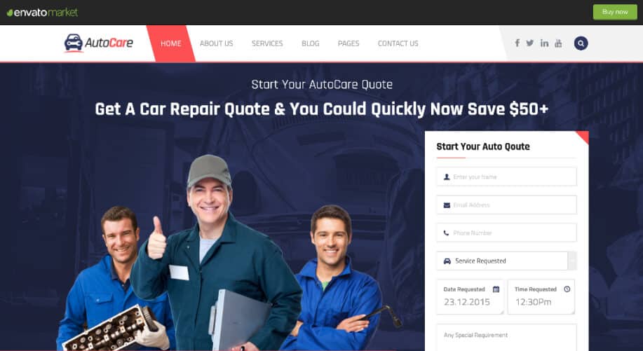 AutoCare Responsive Automotive Tech HTML Template