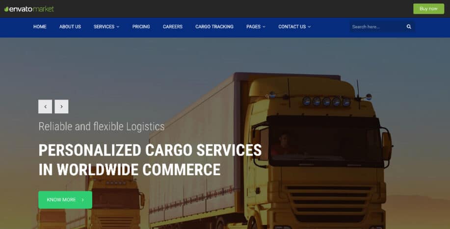 Startly Logistics Cargo Transportation Website Template