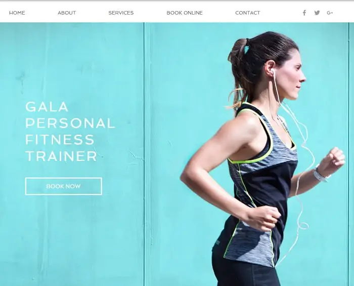 personal trainer website template