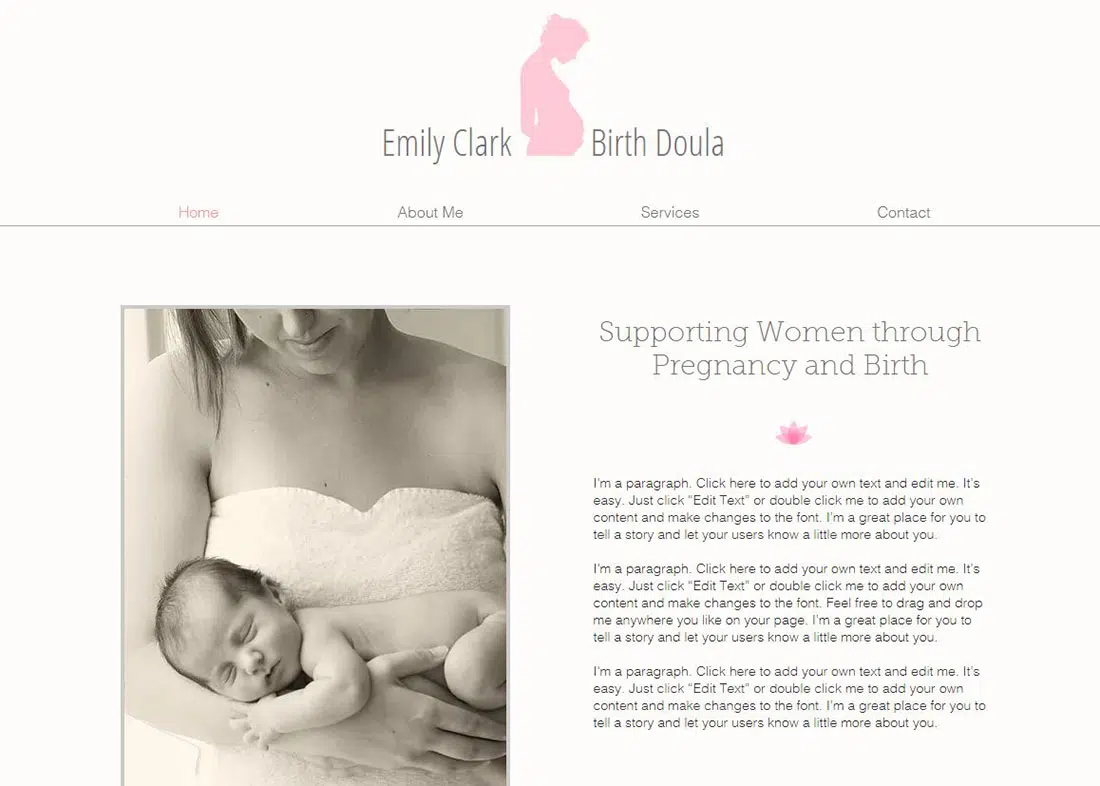 Birth Doula Coaching Website Templates
