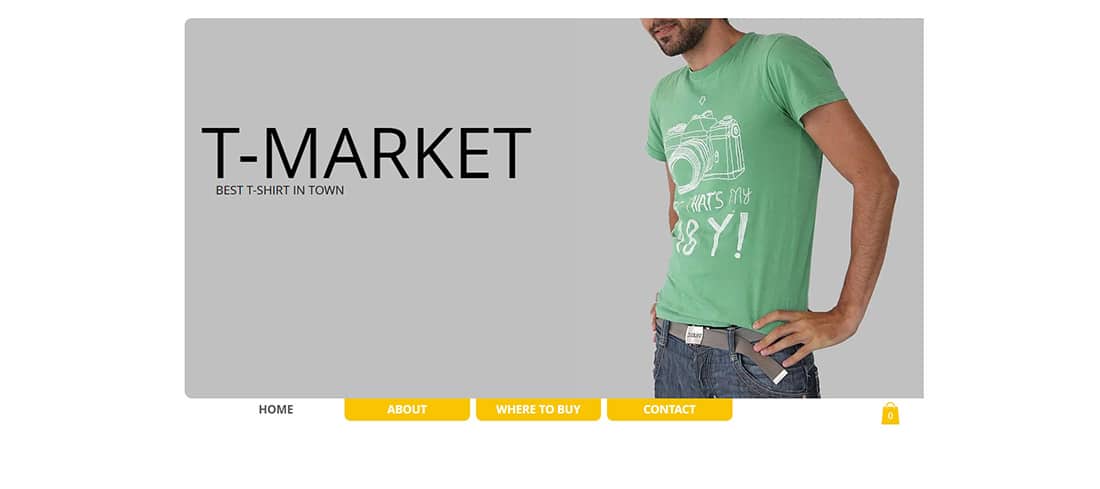 T-shirts Website Template _ WIX