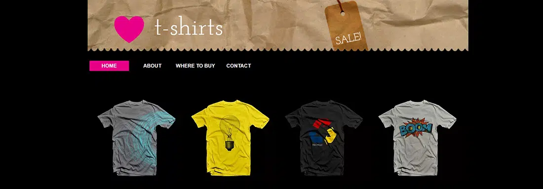 graphic Tees Website Template _ WIX