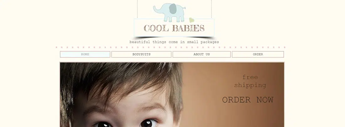baby Clothes Website Template _ WIX