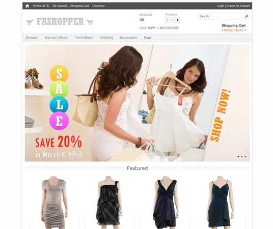 Fashopper Clothing Ecommerce Website Templates