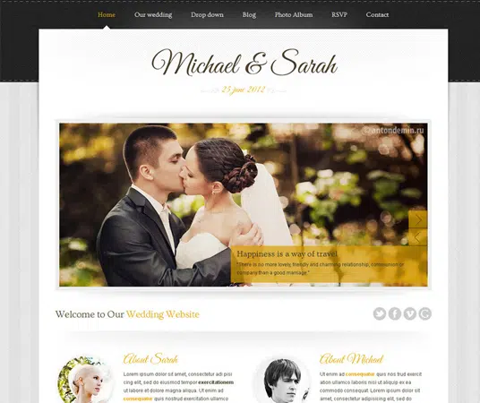 Marriage Event Planning Website Template