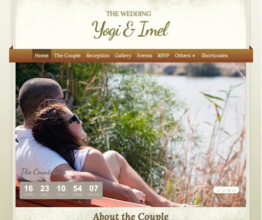 The Wedding Event Planning Website Template