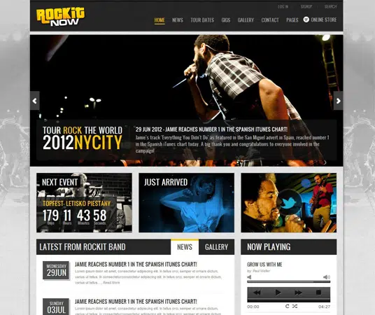 Rockit Now Events Production Website Templates