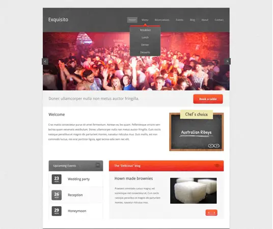 Exquisito Events Production Website Templates