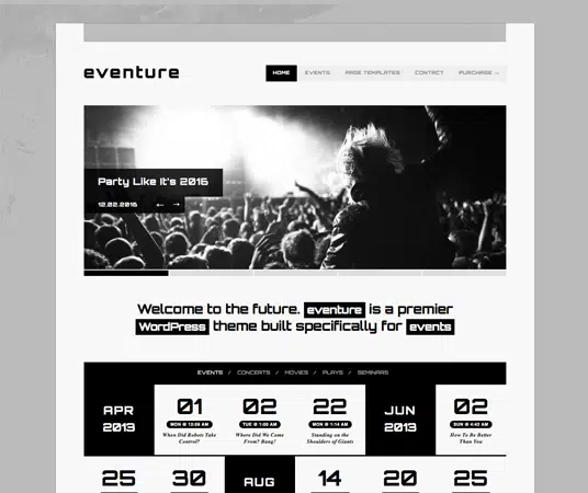 Eventure Events Production Website Templates