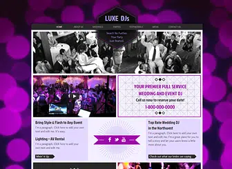 Wedding DJ Event Planning Website Template