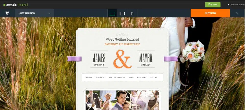 Just Married - Wedding WordPress Theme