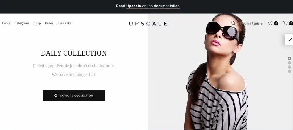 Upscale - Fashionable eCommerce WordPress Theme